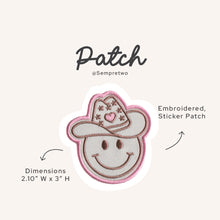 Load image into Gallery viewer, Cowgirl Smiley Face Patch
