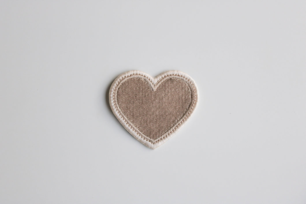 Rolled Embroidered Heart Patch